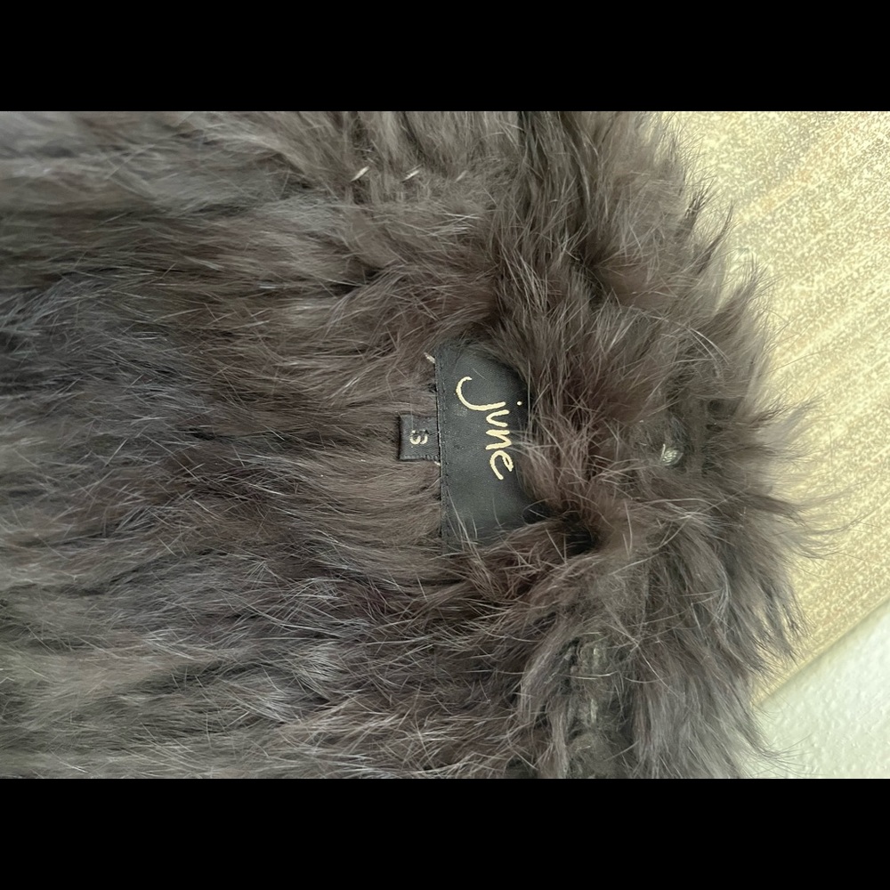 June Rabbit Fur & Leather Jacket - Picture 6 of 8